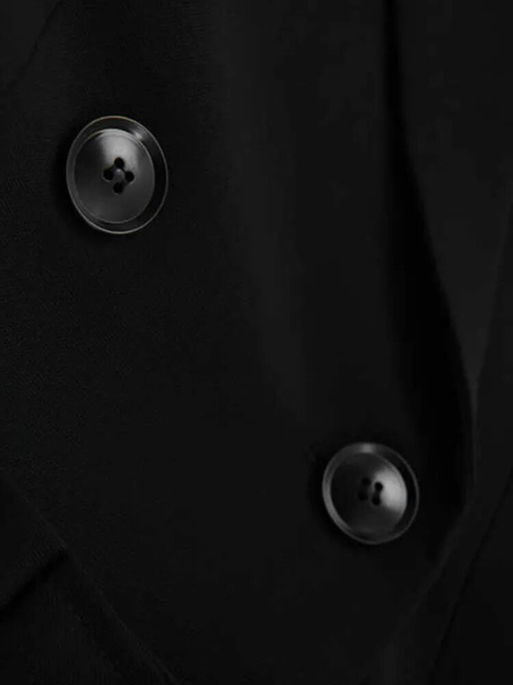 Women's Irregular Bandage Spliced Blazer Loose Fit Jacket